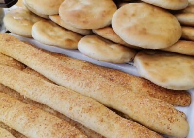 Bastoncini di pane e focacce